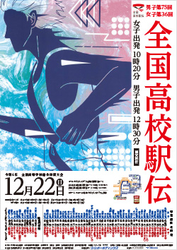 令和6年度全国高等学校総合体育大会 男子第75回・女子第36回全国高等学校駅伝競走大会 大会ポスター
